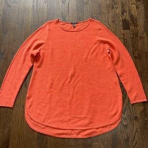 Eileen Fisher 100% Merino Wool Burnt Orange Sweater L